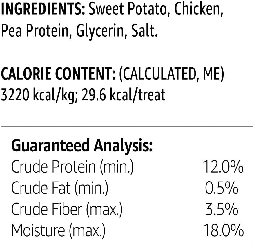 Amazon Brand - Sweet Potato & Chicken Jerky Dog Treats, 2 Pounds