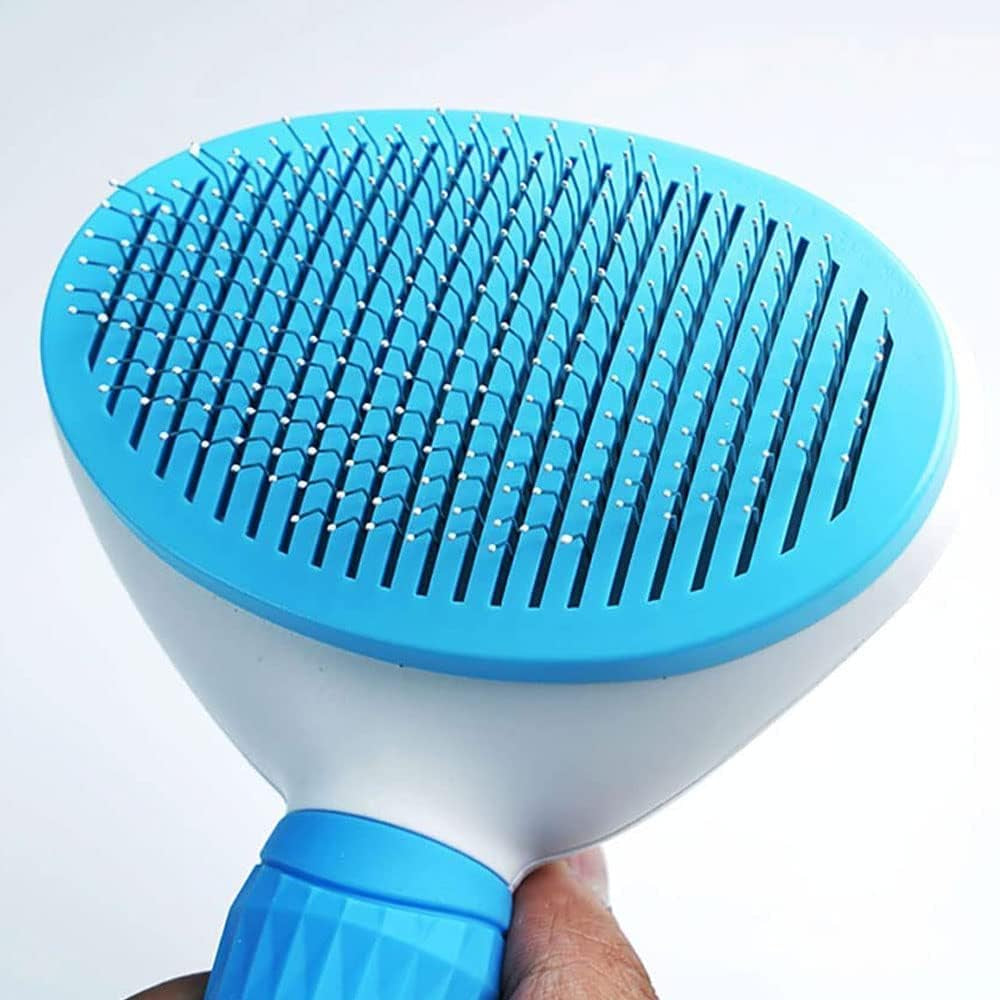 Dog, Cat Brush Grooming Comb,Self Cleaning, Smooth Handle, for Cat Dog Shedding 