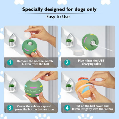 Dog Ball, 3Rd Generation Interactive Toys for Puppy/Small/Medium/Large Dogs