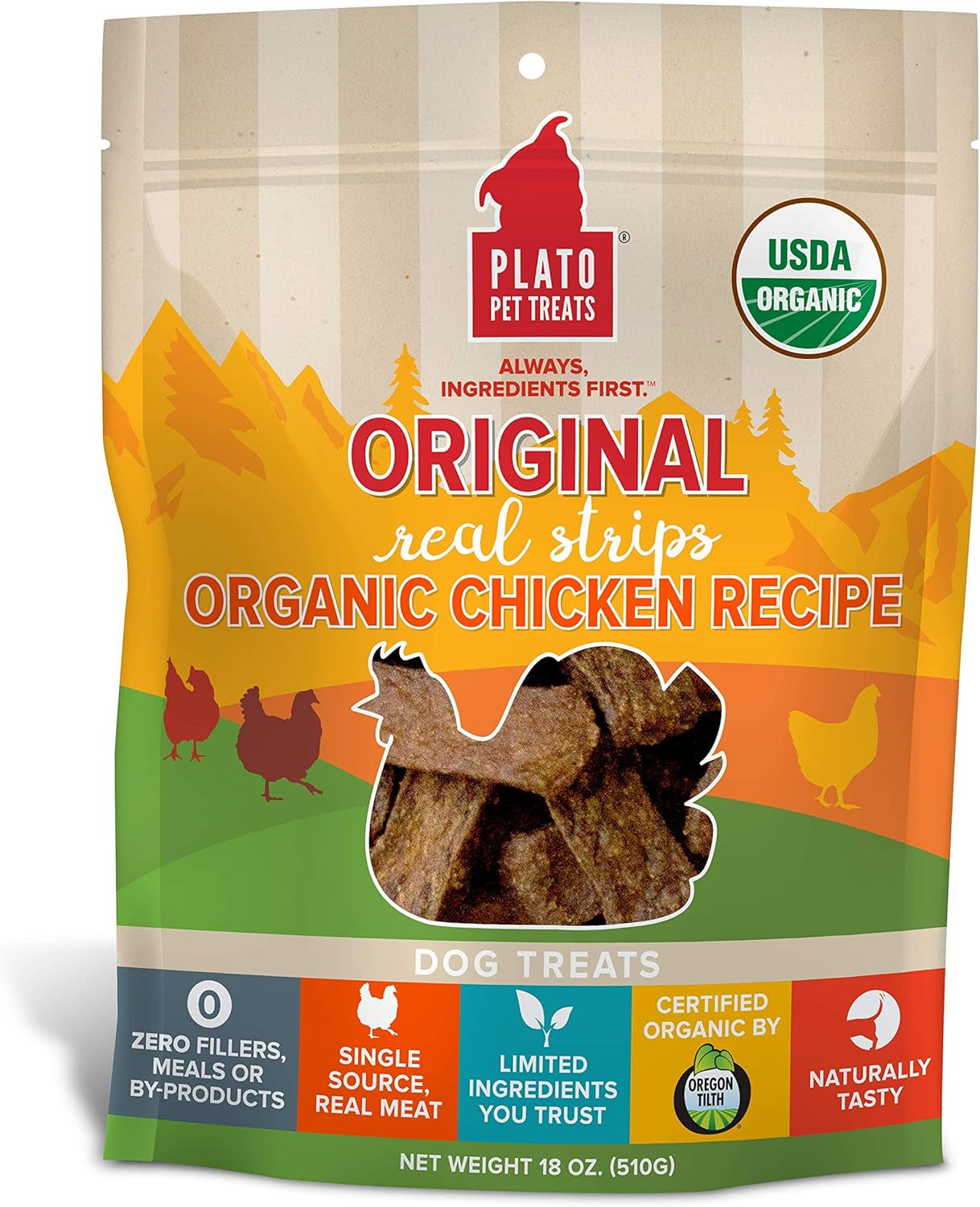 Original Real Strips Organic Chicken 18Oz, Natural