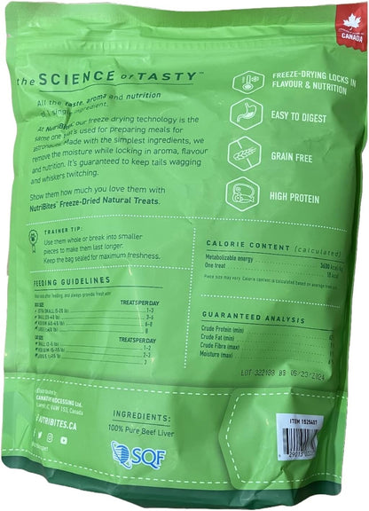 Liver Treats for Dogs & Cats, High-Protein Freeze Dried Beef Liver Snacks, Single Ingredient, No Additives, Perfect for Training, Sensitive Diets, Value Bulk Pack 17.6 Oz