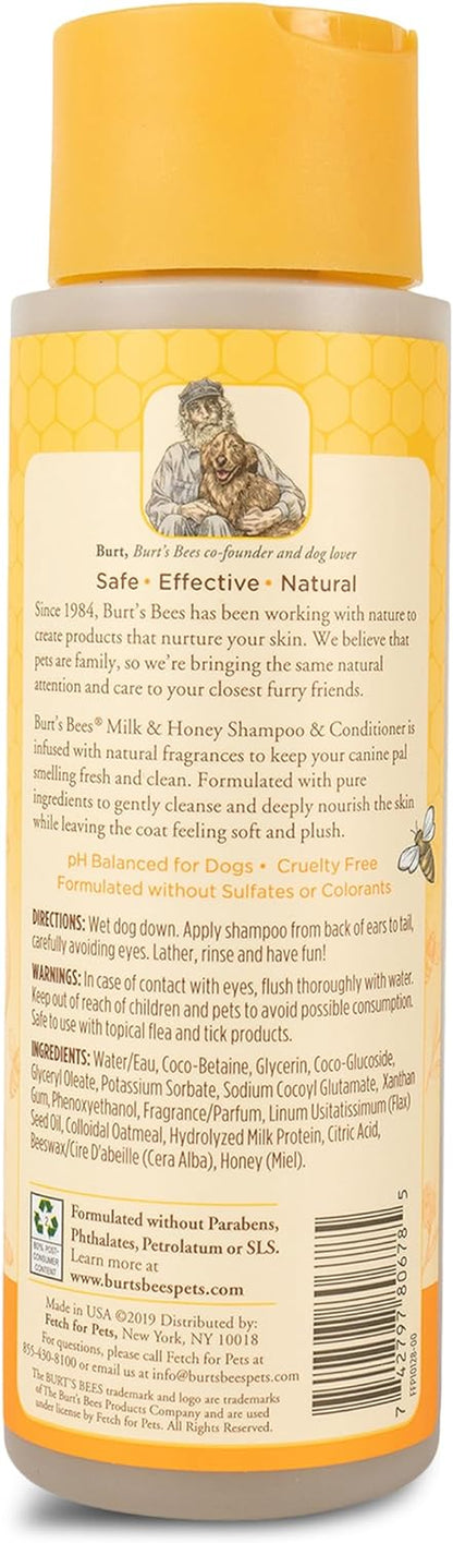 Milk and Honey Shampoo and Conditioner for Dogs, Naturally Derived Ingredients, Cruelty Free, Formulated without Sulfates and Parabens, Ph Balanced for Dogs, 12 Fl Oz