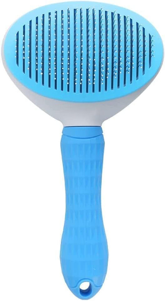 Dog, Cat Brush Grooming Comb,Self Cleaning, Smooth Handle, for Cat Dog Shedding 