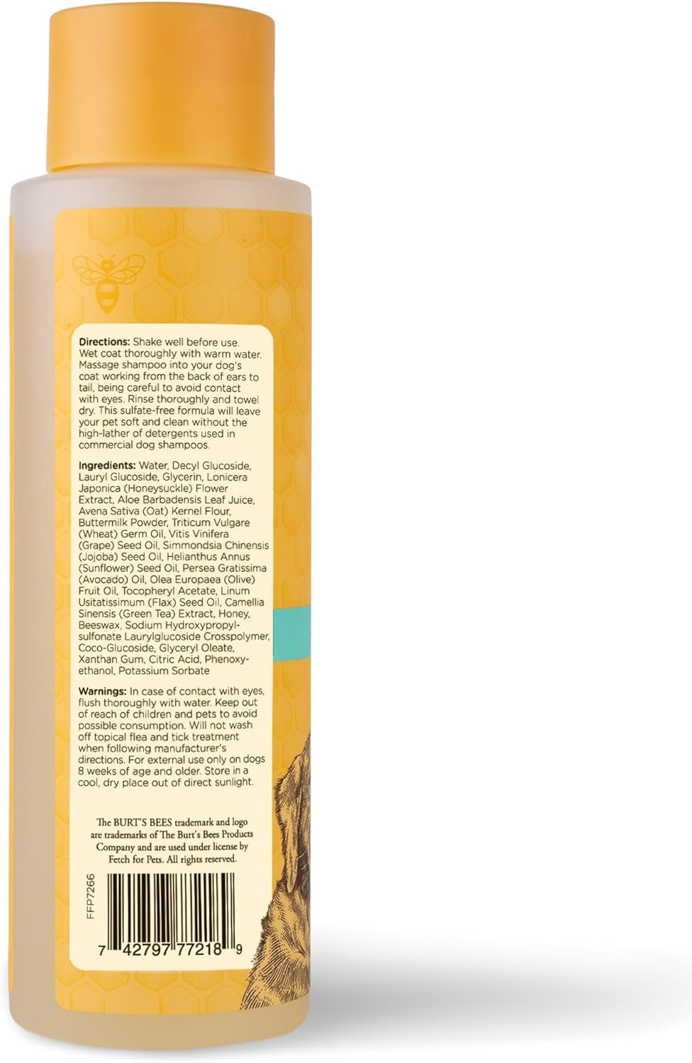 Itch Soothing Shampoo with Honeysuckle - Anti-Itch Dog Shampoo for Dogs with Sensitive Skin - Cruelty Free, Made in the USA, 16 Oz