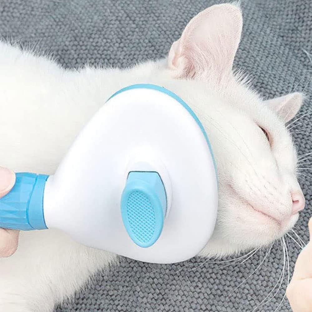 Dog, Cat Brush Grooming Comb,Self Cleaning, Smooth Handle, for Cat Dog Shedding 