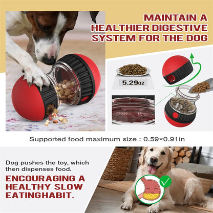 Interactive Dog Toy to Increase Intelligence Elliptical Track Rolling Ball Leaky Food 