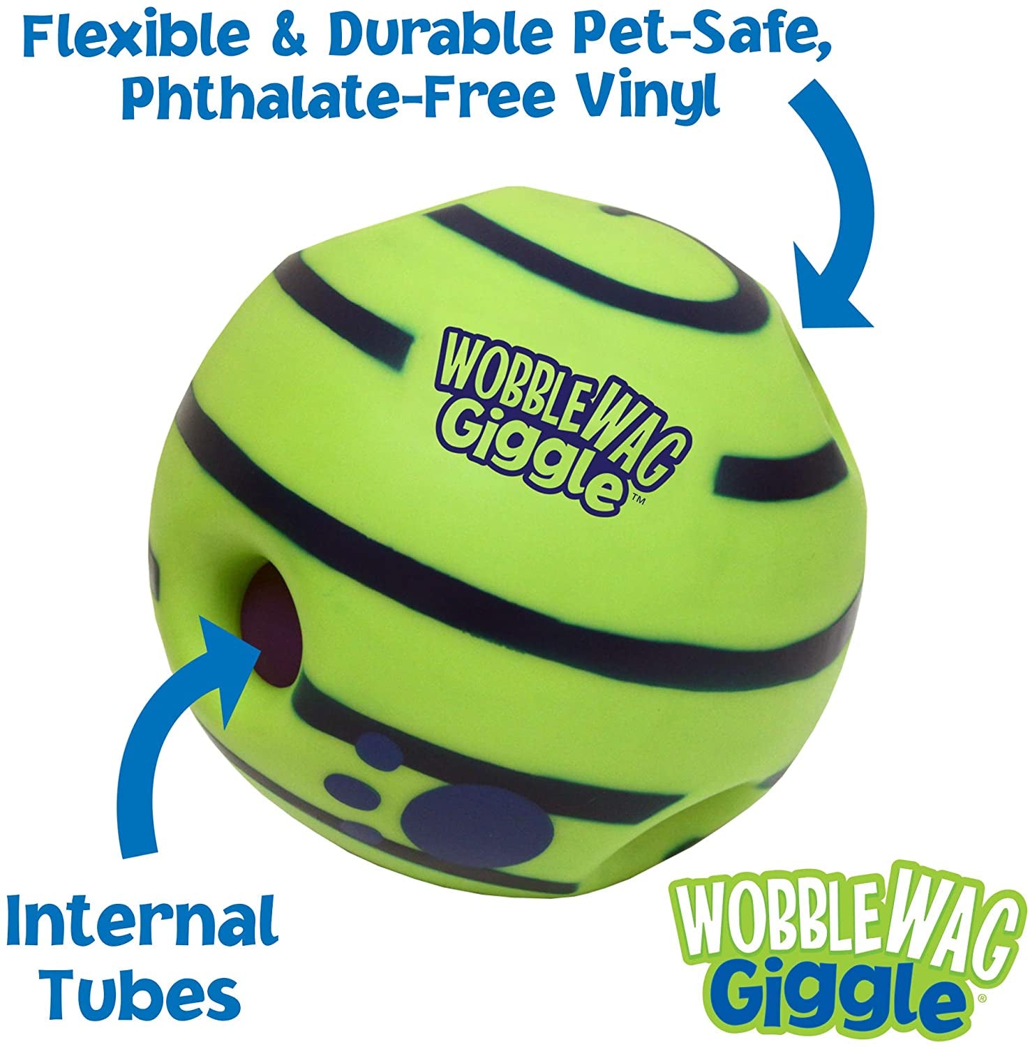 Wobble Wag Giggle Glow Ball Interactive Dog Toy Know Best as Seen on TV