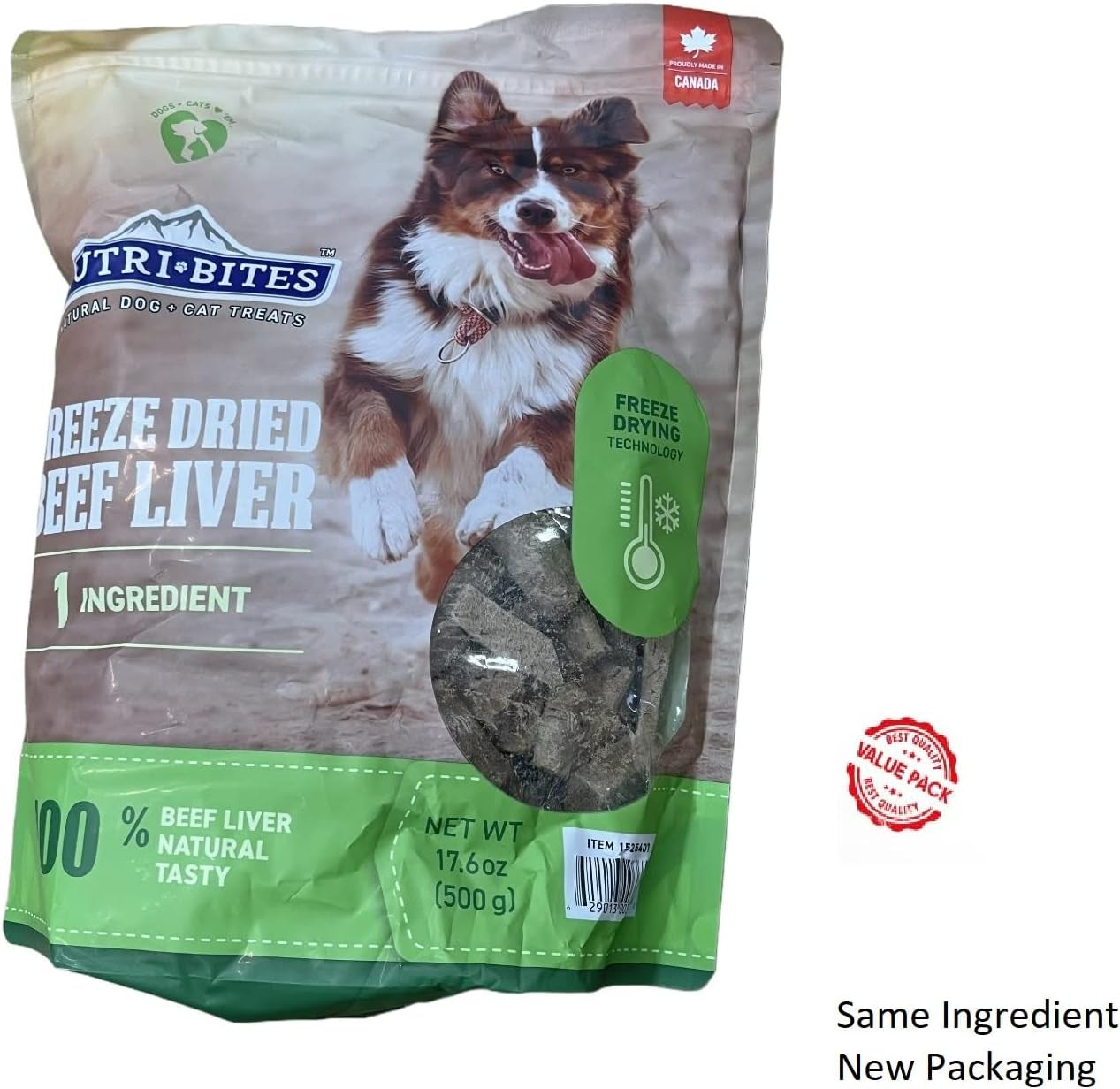 Liver Treats for Dogs & Cats, High-Protein Freeze Dried Beef Liver Snacks, Single Ingredient, No Additives, Perfect for Training, Sensitive Diets, Value Bulk Pack 17.6 Oz