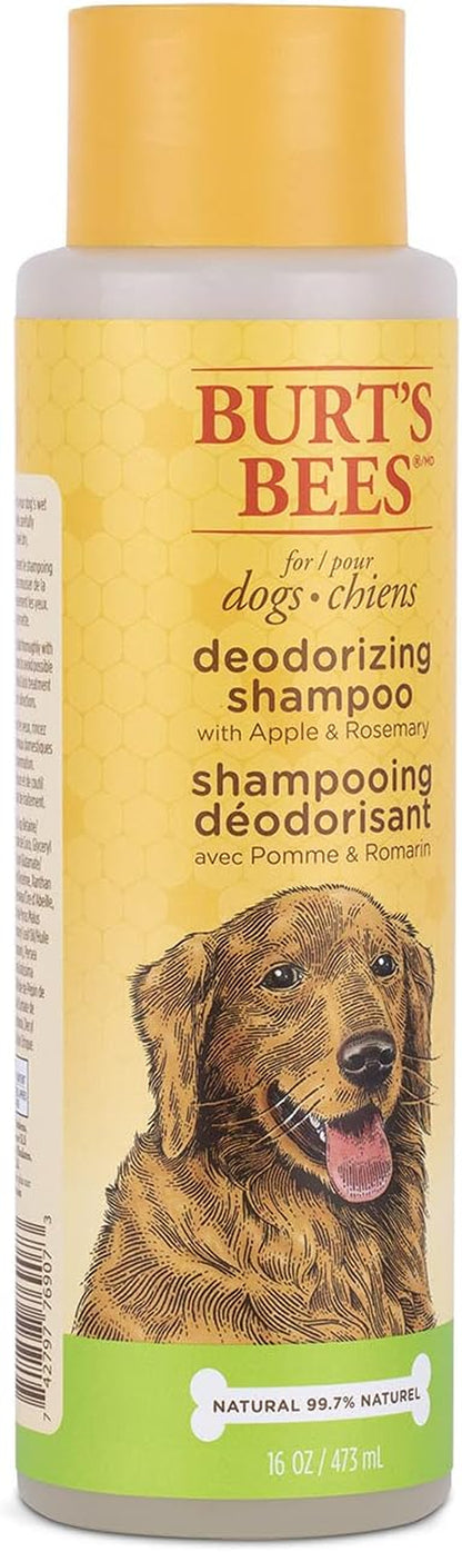 Deodorizing Dog Shampoo with Apple & Rosemary - Naturally Derived Dog Shampoo for Smelly Dogs - Cruelty Free, Formulated without Sulfates and Parabens, Made in USA, 16 Oz