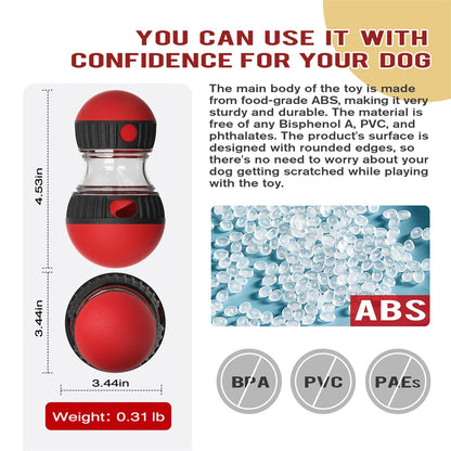 Interactive Dog Toy to Increase Intelligence Elliptical Track Rolling Ball Leaky Food 