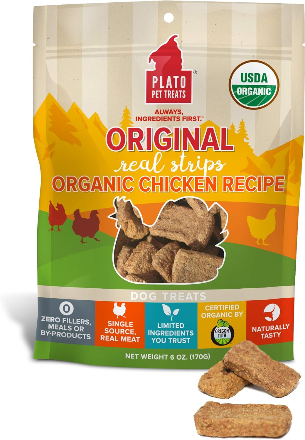 Original Real Strips Organic Chicken 18Oz, Natural