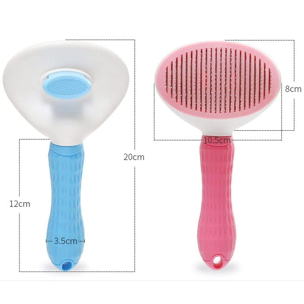 Dog, Cat Brush Grooming Comb,Self Cleaning, Smooth Handle, for Cat Dog Shedding 