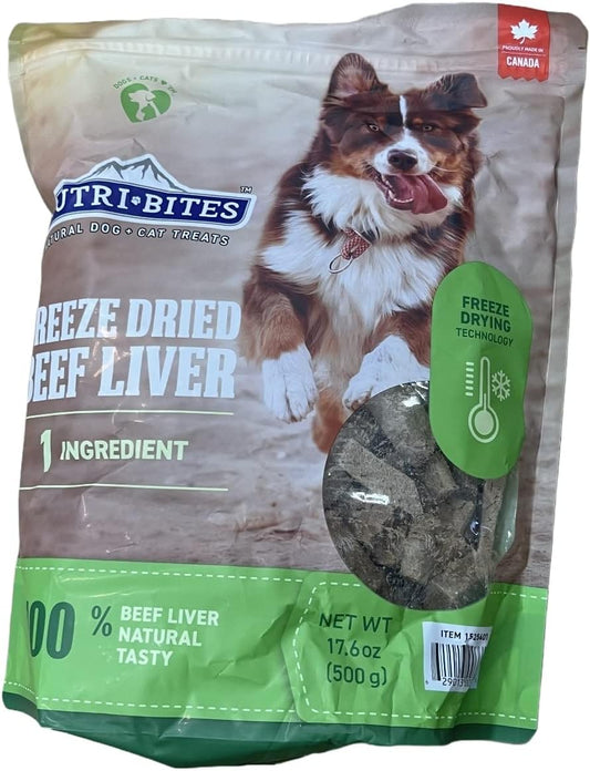 Liver Treats for Dogs & Cats, High-Protein Freeze Dried Beef Liver Snacks, Single Ingredient, No Additives, Perfect for Training, Sensitive Diets, Value Bulk Pack 17.6 Oz