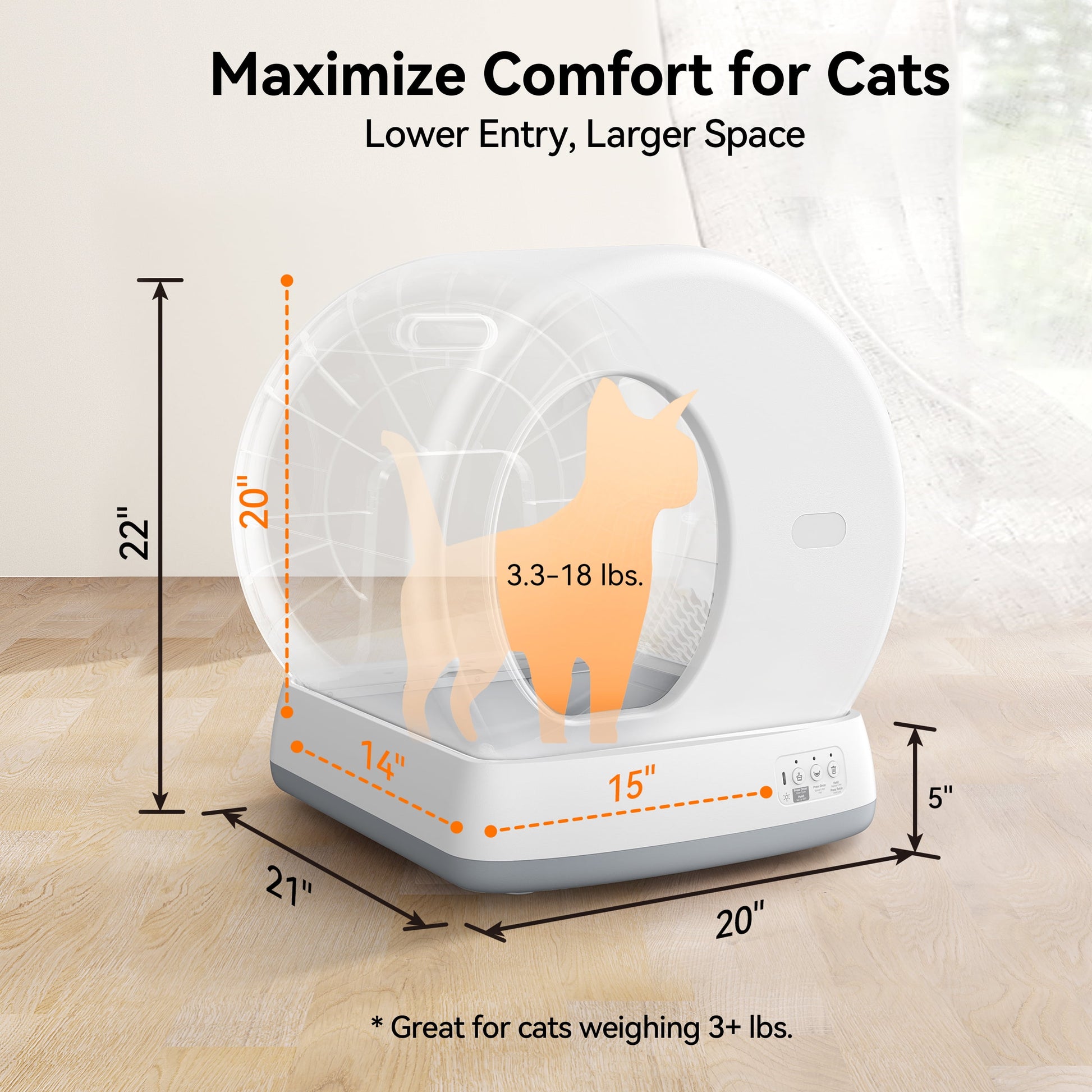 Smart Automatic Self-Cleaning Kitty Litter Box, APP Control/Integrated Safety Protection, Yellow