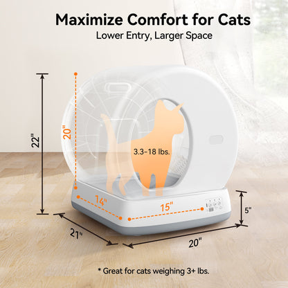 Smart Automatic Self-Cleaning Kitty Litter Box, APP Control/Integrated Safety Protection, Yellow