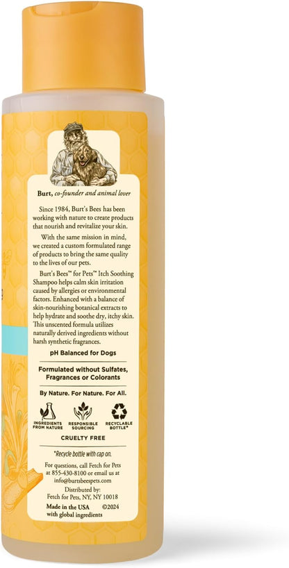 Itch Soothing Shampoo with Honeysuckle - Anti-Itch Dog Shampoo for Dogs with Sensitive Skin - Cruelty Free, Made in the USA, 16 Oz