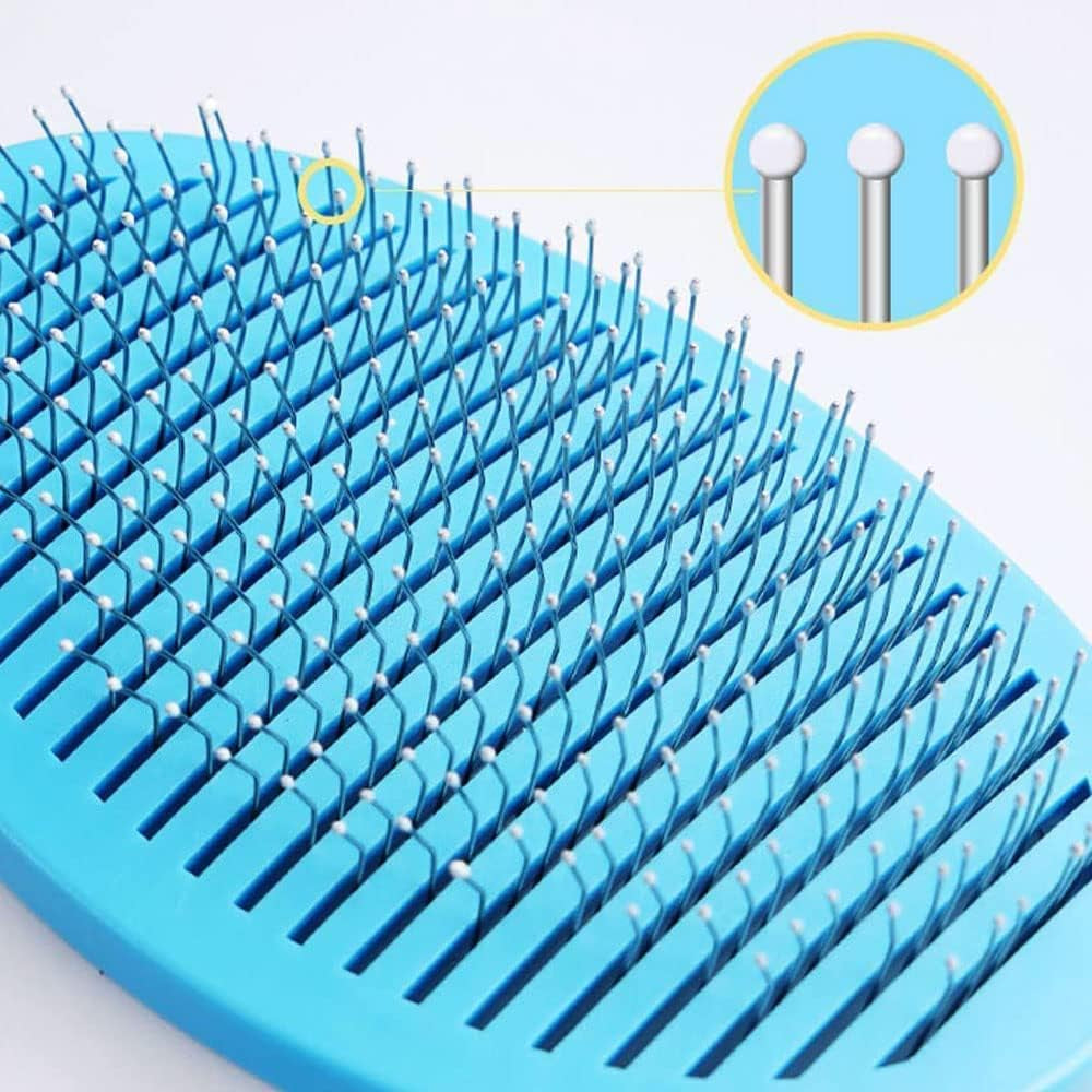Dog, Cat Brush Grooming Comb,Self Cleaning, Smooth Handle, for Cat Dog Shedding 