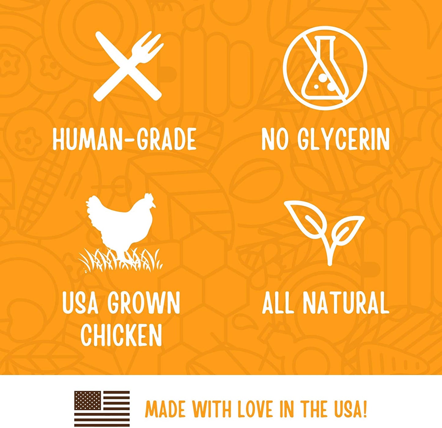 Chicken Jerky Healthy All Natural Dog Treats Human Grade Made in USA Grain Free 24 Oz