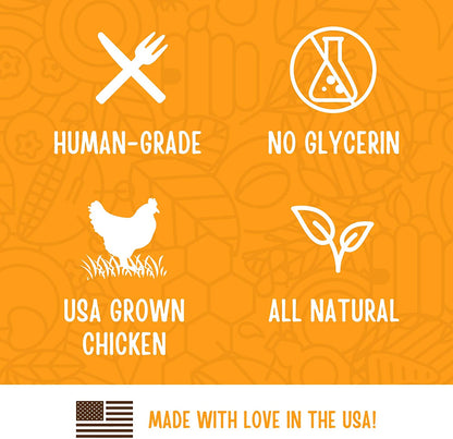 Chicken Jerky Healthy All Natural Dog Treats Human Grade Made in USA Grain Free 24 Oz