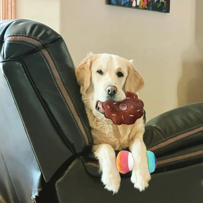 A 7-Piece Set of Puppy Sound Toys, Loose Plush Pet Chewing, Plush Fruit Snacks and Vegetables